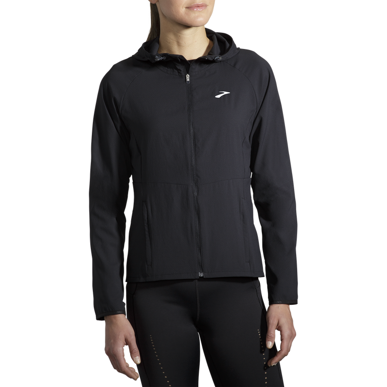 Brooks חופה ז'קט נשים שחור