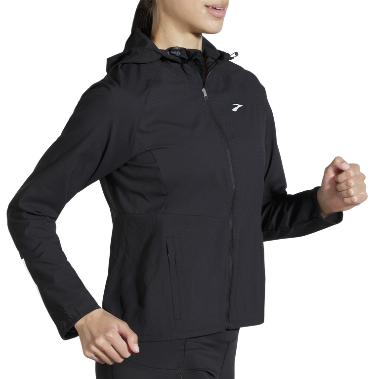 Brooks חופה ז'קט נשים שחור