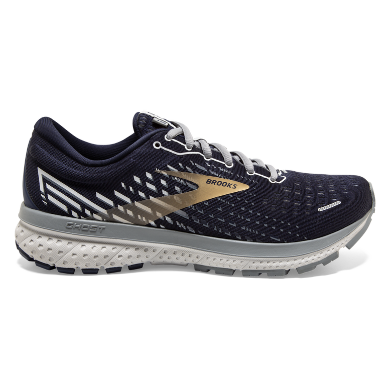 Brooks Ghost 13 Peacoat-אפור-זהב