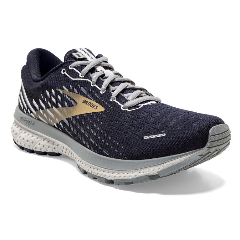 Brooks Ghost 13 Peacoat-אפור-זהב