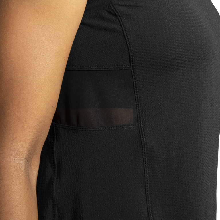 Brooks אווירה שחורה ללא שרוולים