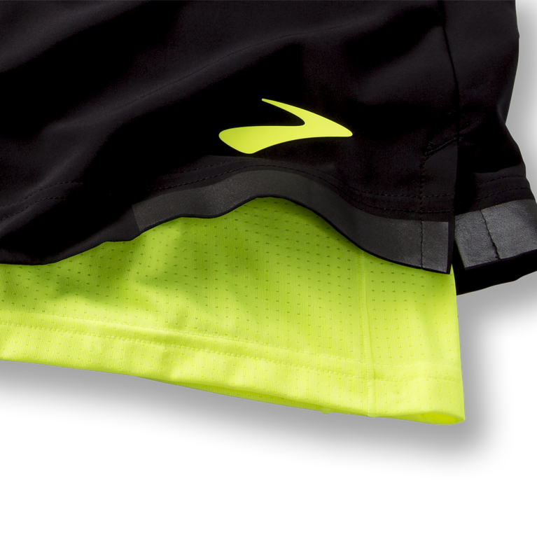 Brooks Carbonite 5 אינץ' 2 ב-1 חיי לילה שחורים קצרים