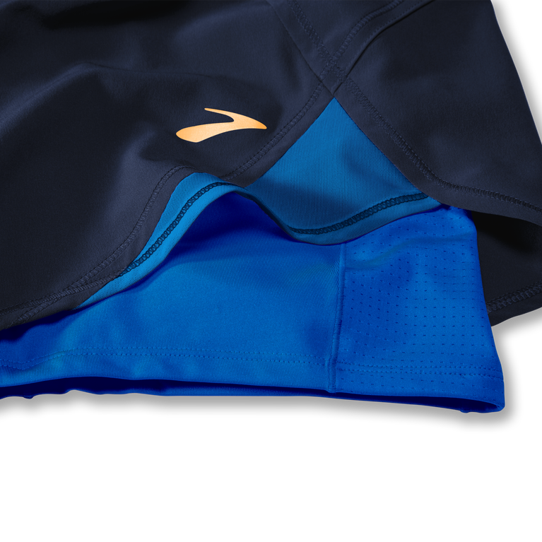 ברוקס צ'ייסר 5 אינץ' 2 ב-1 קצר כחול כהה