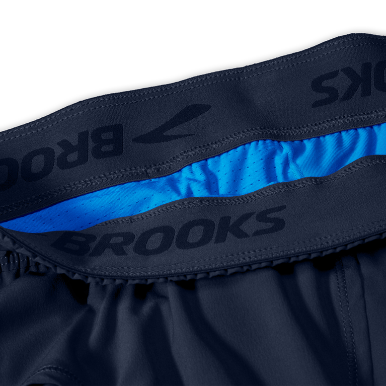 ברוקס צ'ייסר 5 אינץ' 2 ב-1 קצר כחול כהה