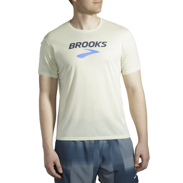 Brooks Distance גרפיקה שרוול קצר הת'ר דבש-br מורשת
