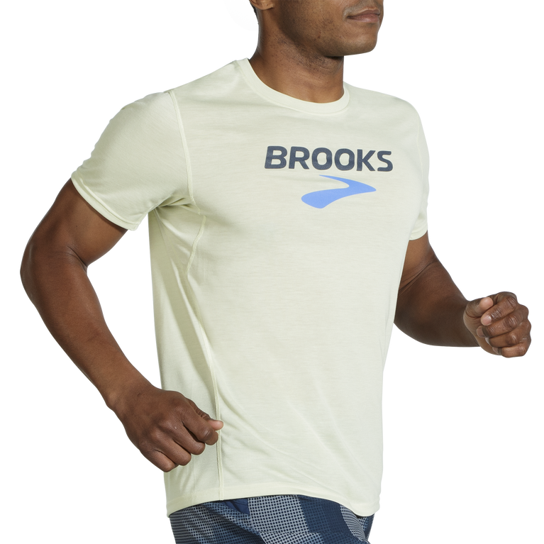 Brooks Distance גרפיקה שרוול קצר הת'ר דבש-br מורשת