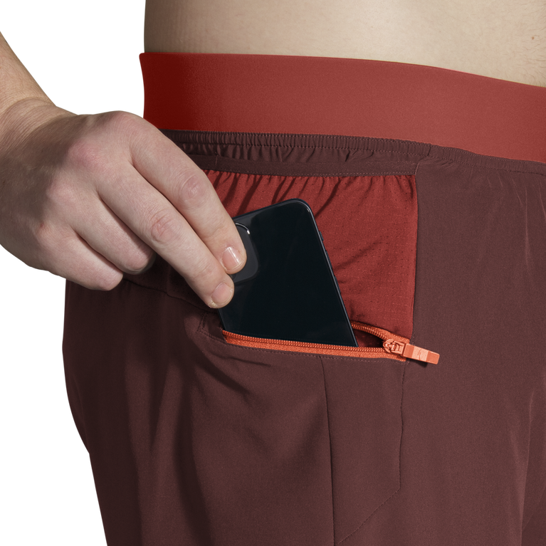 Brooks Sherpa 5 אינץ' 2 ב-1 לטווח קצר צימוק-נחושת