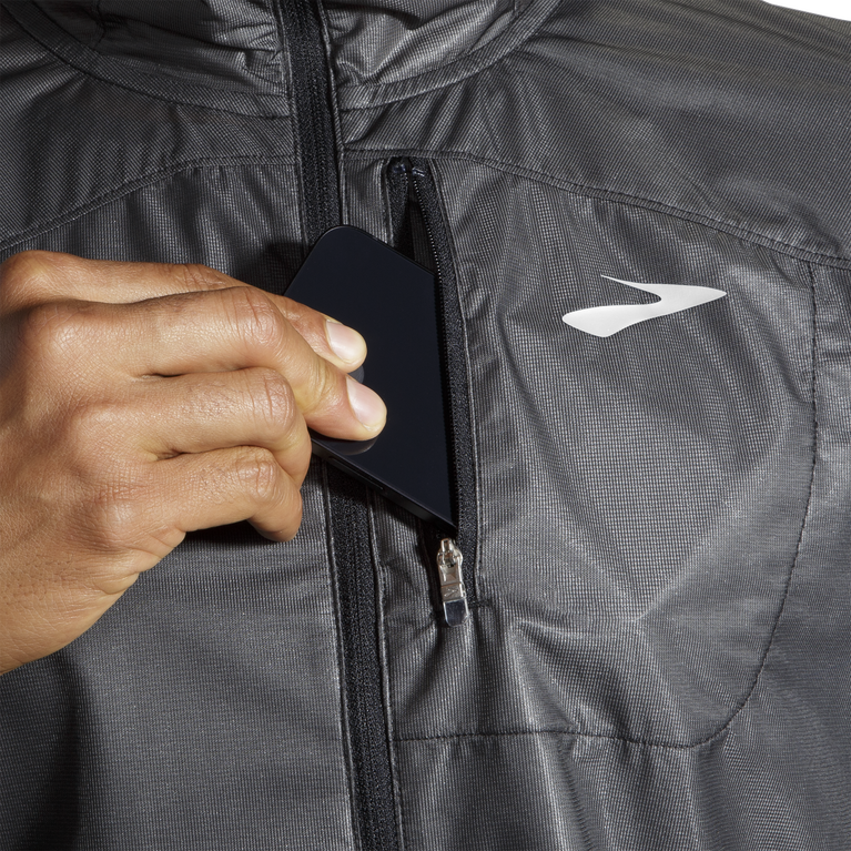 ז'קט ברוקס כל הגובה שחור