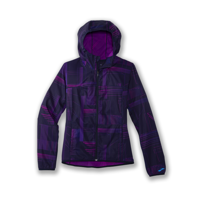 Brooks חופה מעיל מטריקס הדפס נייבי