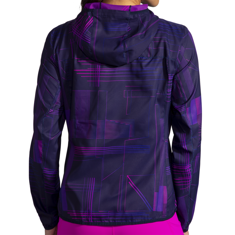 Brooks חופה מעיל מטריקס הדפס נייבי