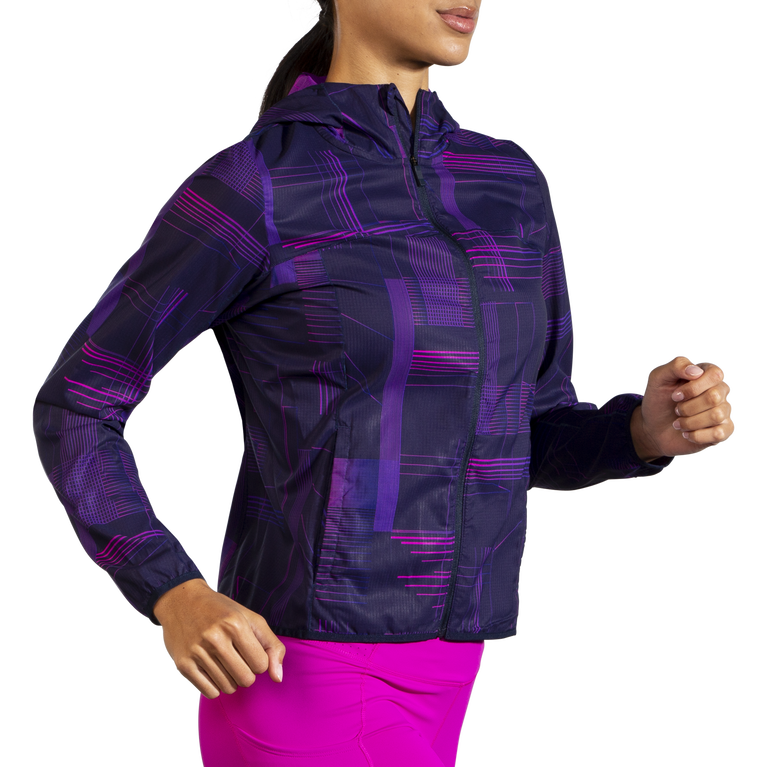 Brooks חופה מעיל מטריקס הדפס נייבי