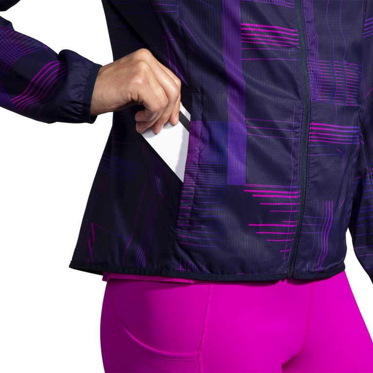 Brooks חופה מעיל מטריקס הדפס נייבי