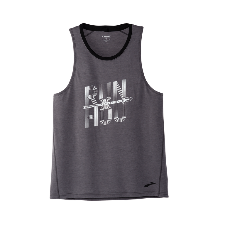 Brooks Houston22 Distance Grphic Tank Shadow Grey-run Hou