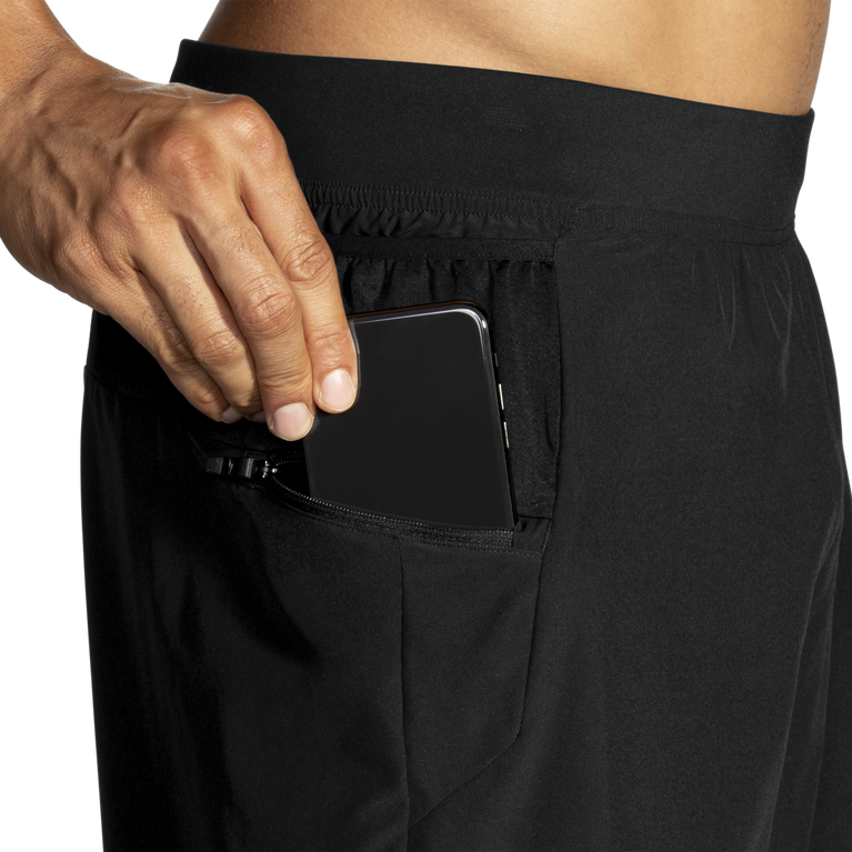 Brooks Sherpa 5 אינץ' 2 ב-1 קצר שחור