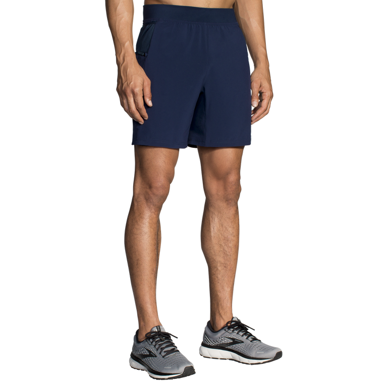 Brooks Sherpa 7 אינץ' 2 ב-1 קצר נייבי