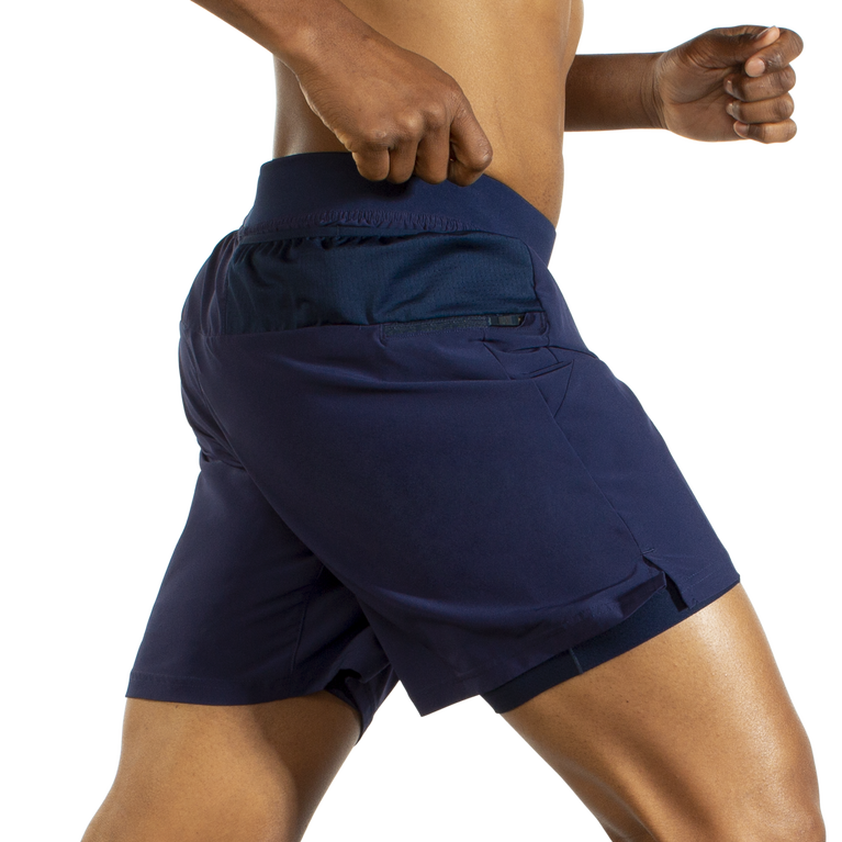 Brooks Sherpa 7 אינץ' 2 ב-1 קצר נייבי