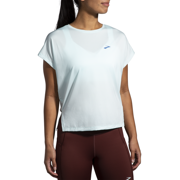 Brooks Sprint חינם שרוול קצר קרח כחול