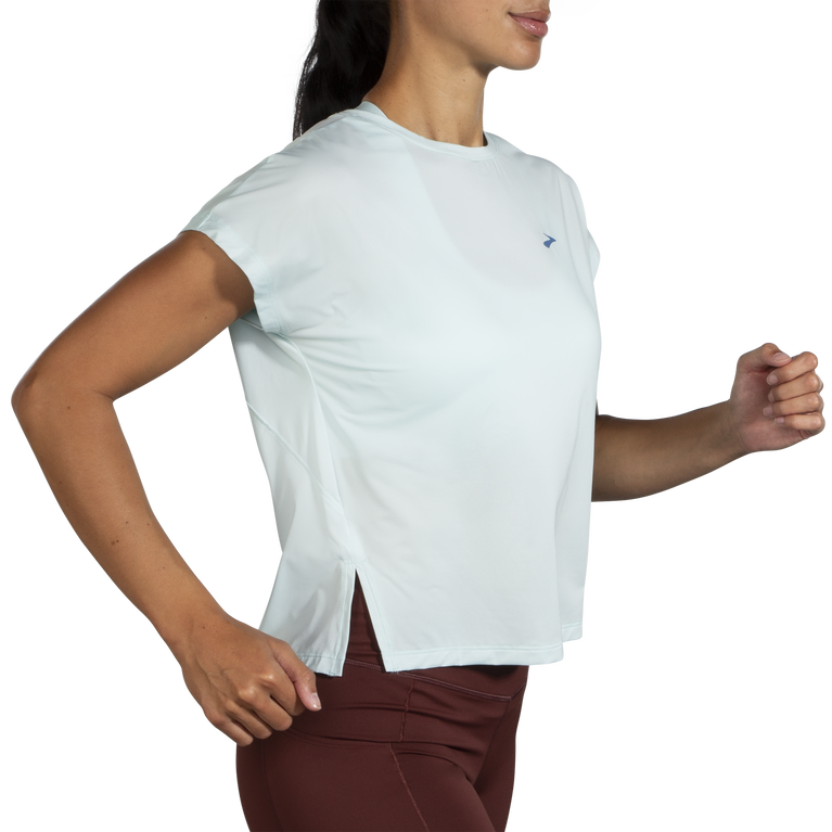 Brooks Sprint חינם שרוול קצר קרח כחול