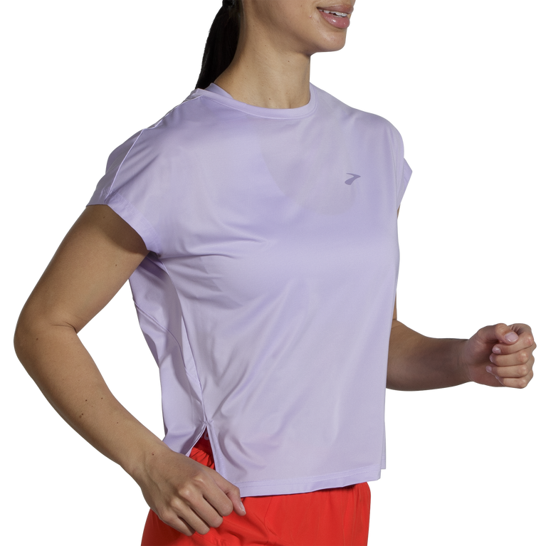 Brooks Sprint ללא שרוולים קצרים מקף סגול