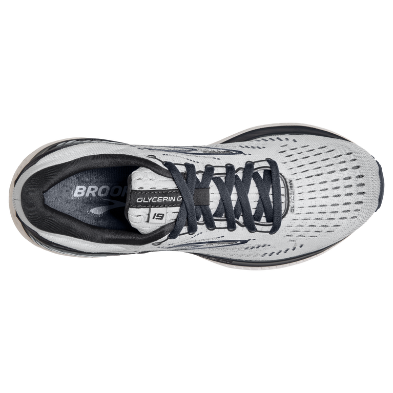 Brooks Glycerin Gts 19 אפור-לבן