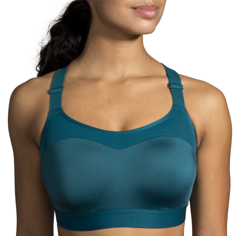Brooks Darre Racerback Run חזיית סיד ים עמוק