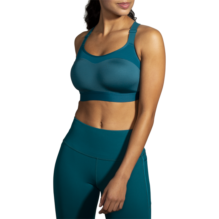 Brooks Darre Racerback Run חזיית סיד ים עמוק