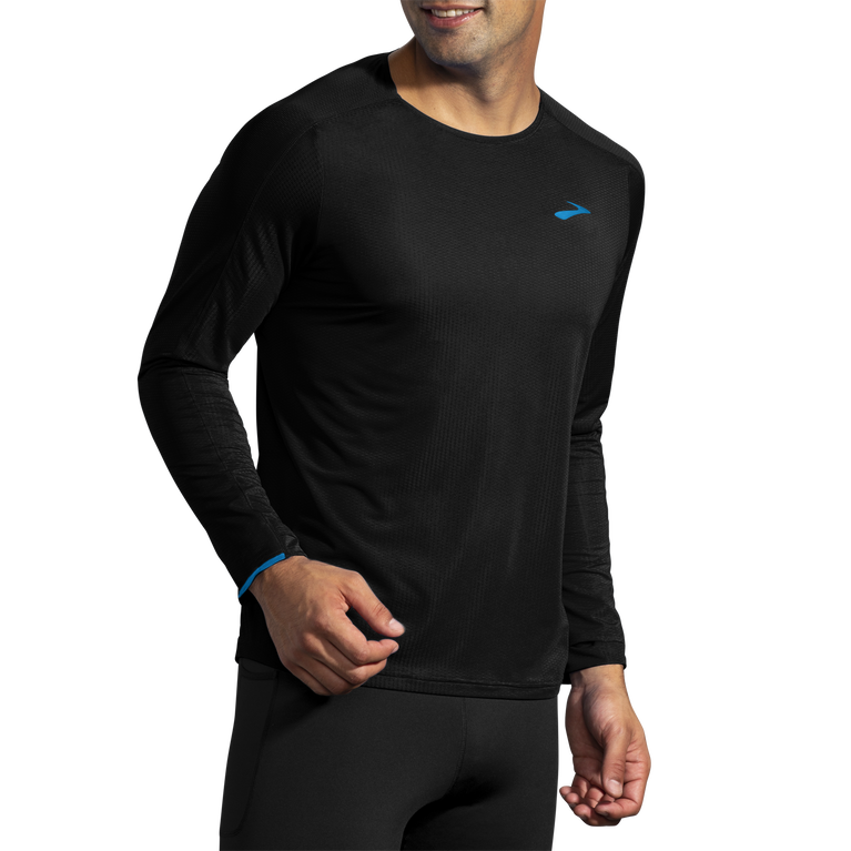 ברוקס אווירה שרוול ארוך שחור-חשמלי כחול