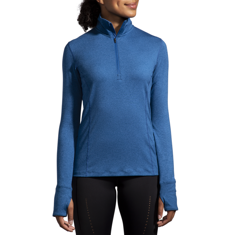 Brooks מקף 1/2 רוכסן אפר כחול אברש