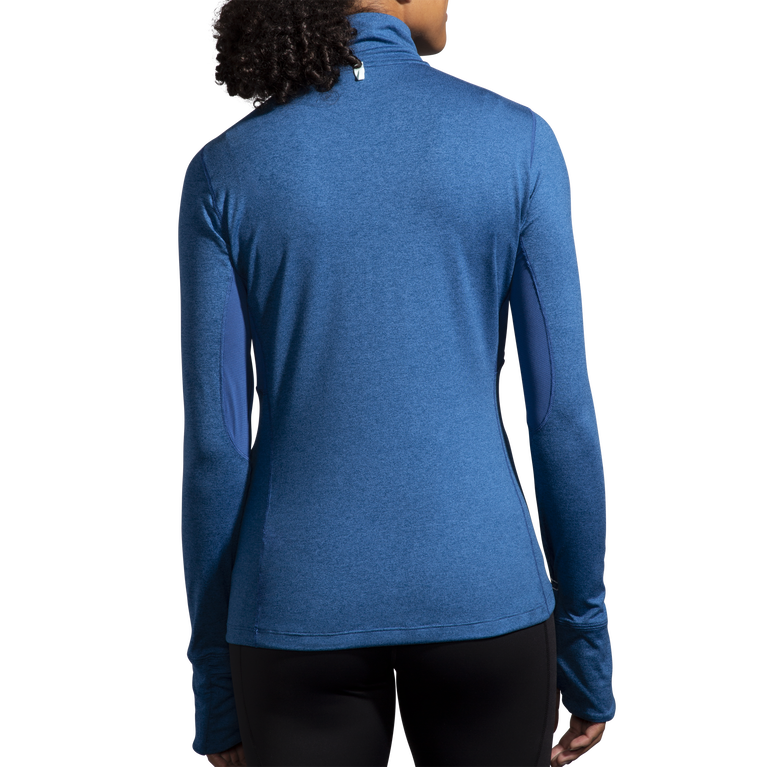 Brooks מקף 1/2 רוכסן אפר כחול אברש