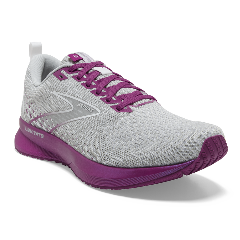 Brooks Levitate 5 אפור-לבנדר-שרביט רוז'