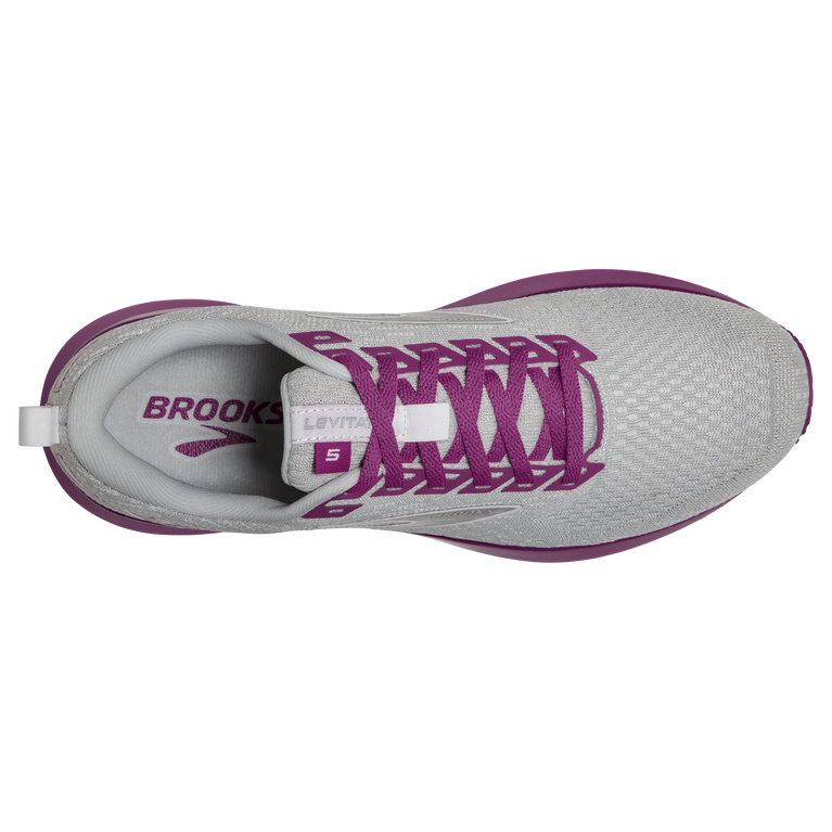 Brooks Levitate 5 אפור-לבנדר-שרביט רוז'
