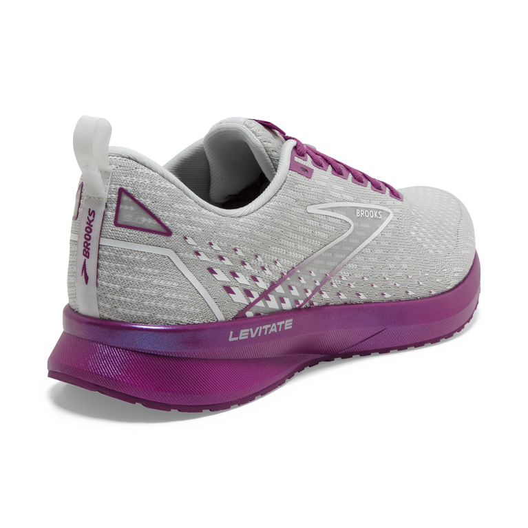 Brooks Levitate 5 אפור-לבנדר-שרביט רוז'