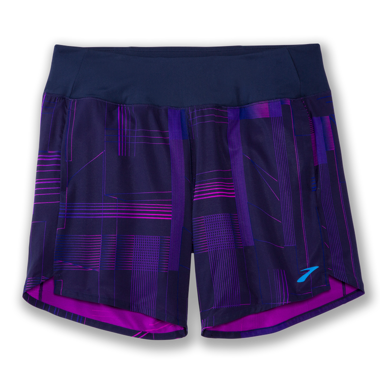 Brooks Chaser 7 אינץ' הדפס מטריצה ​​קצר נייבי