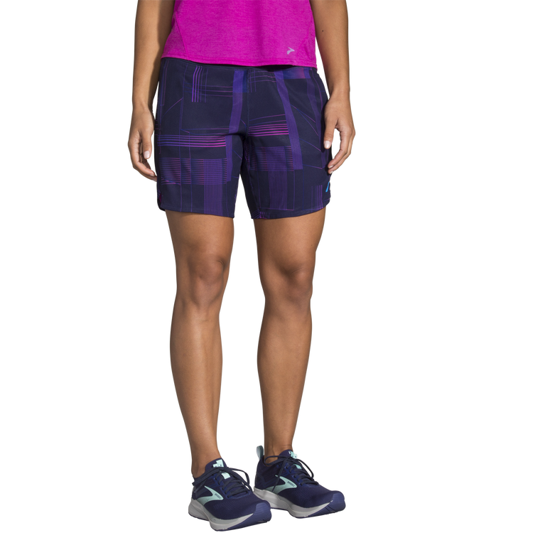 Brooks Chaser 7 אינץ' הדפס מטריצה ​​קצר נייבי