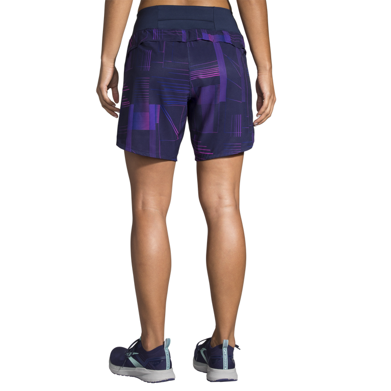 Brooks Chaser 7 אינץ' הדפס מטריצה ​​קצר נייבי