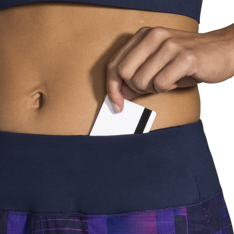 Brooks Chaser 7 אינץ' הדפס מטריצה ​​קצר נייבי