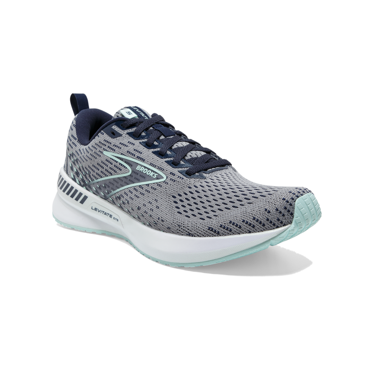 Brooks Levitate Gts 5 אפור-טווס-כחול בהיר