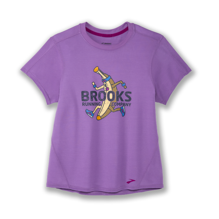 Brooks מרחק גרפי שרוול קצר הליוטרופי-בננה