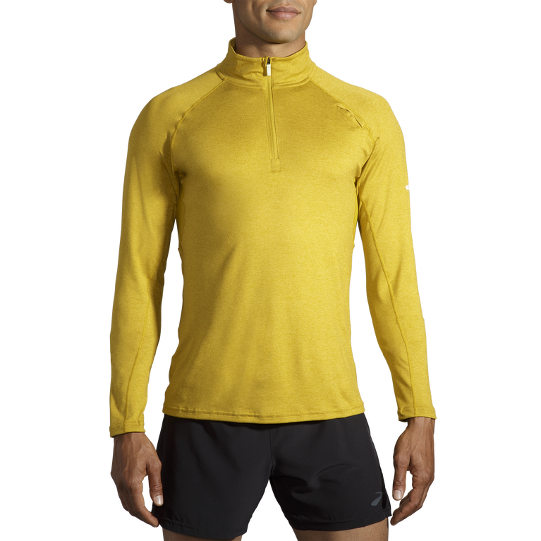 Brooks Dash 1/2 Zip Heather Golden Hour