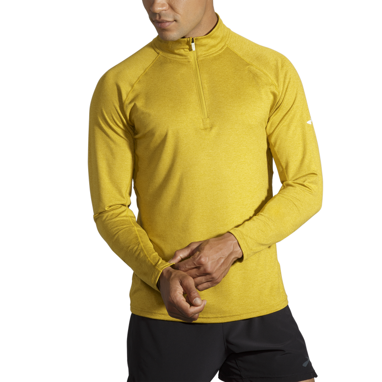 Brooks Dash 1/2 Zip Heather Golden Hour