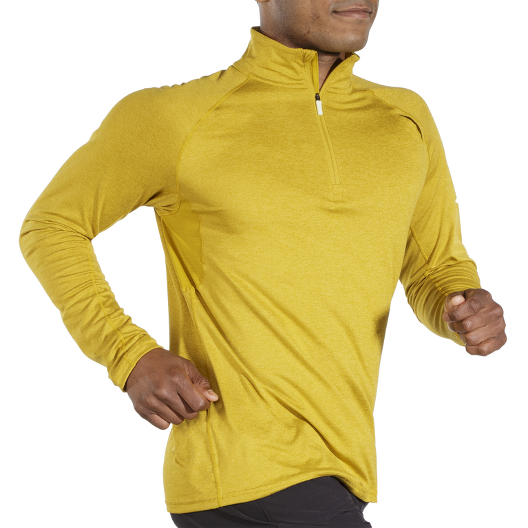 Brooks Dash 1/2 Zip Heather Golden Hour