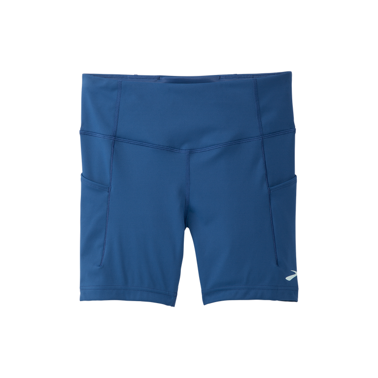 שיטת Brooks 5 אינץ' קצר אפר כחול הדוק