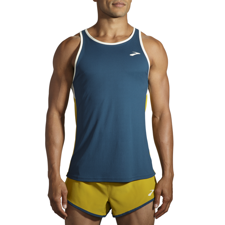 Brooks אווירה סינגל אינדיגו Rush-honeydew