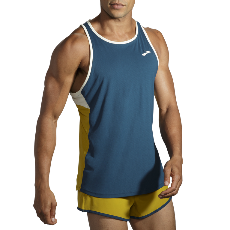 Brooks אווירה סינגל אינדיגו Rush-honeydew