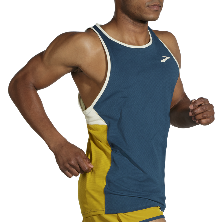 Brooks אווירה סינגל אינדיגו Rush-honeydew