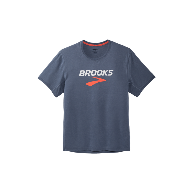 לוגו ברוקס מרחק גרפי שרוולים קצרים Heather Dusk-brooks