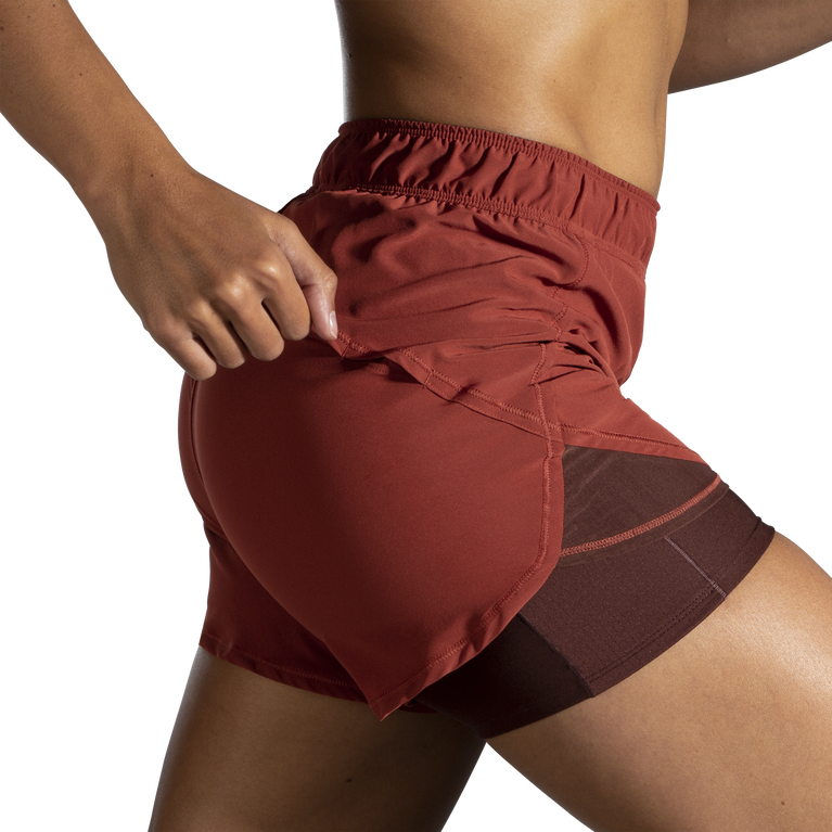 Brooks Chaser 5 אינץ' 2-in-1 צימוק קצר נחושת