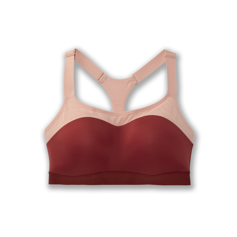 Brooks Darre Racerback Run חזיית רוזווד-פלמינגו