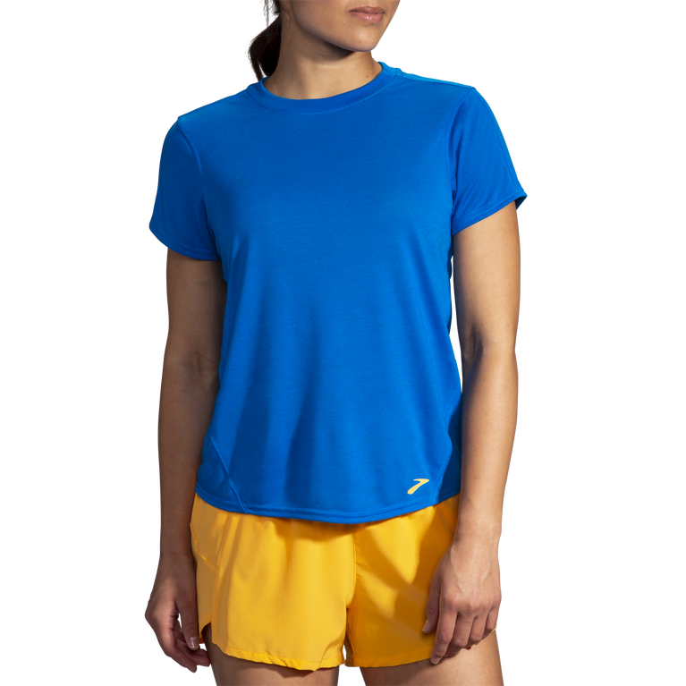 ברוקס כחול מרחק שרוול קצר