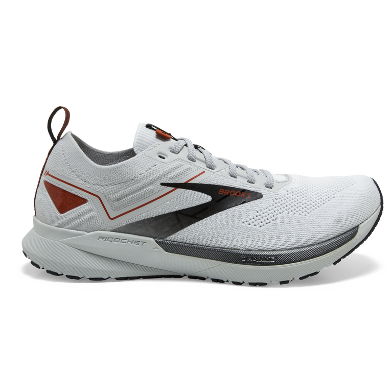 Brooks Ricochet 3 לבן-אפור-cinnabar